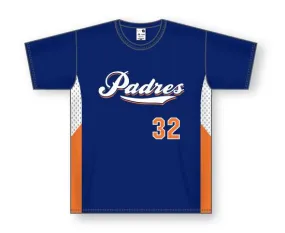 Athletic Knit  Jersey de softball de rendimiento con cuello redondo