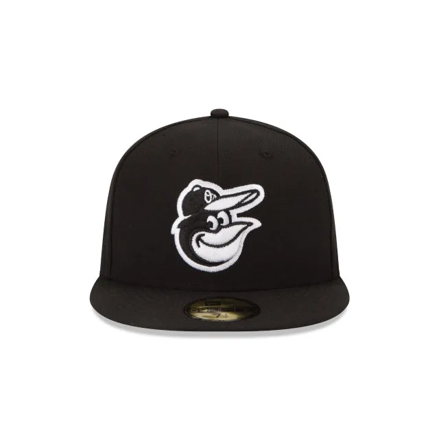 Baltimore Orioles Black & White 59FIFTY Cerrada