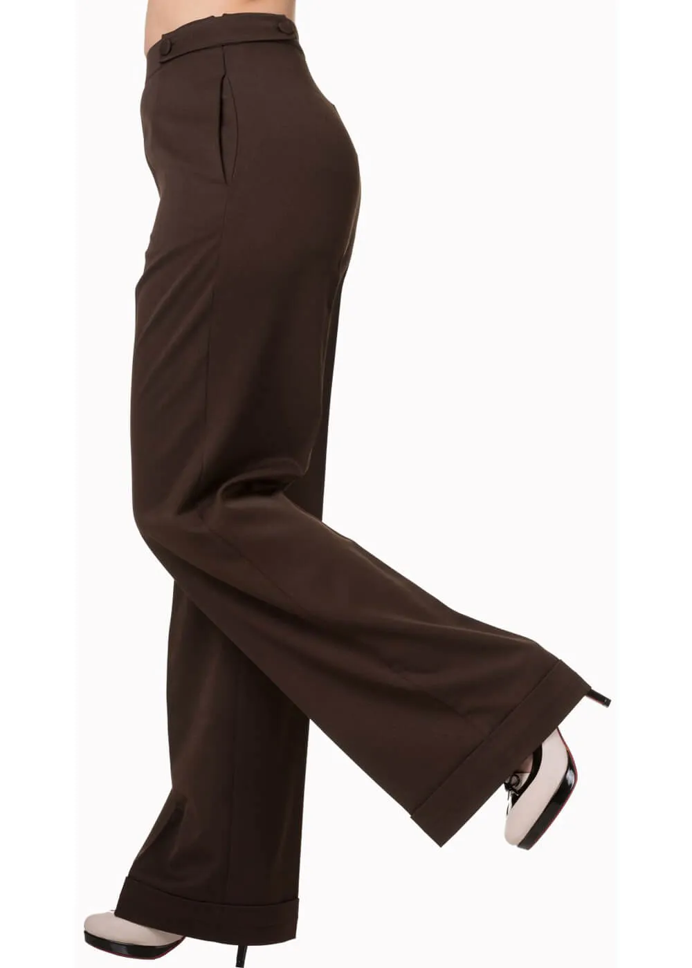 Banned Party On 40's Pantalon Trousers Brown