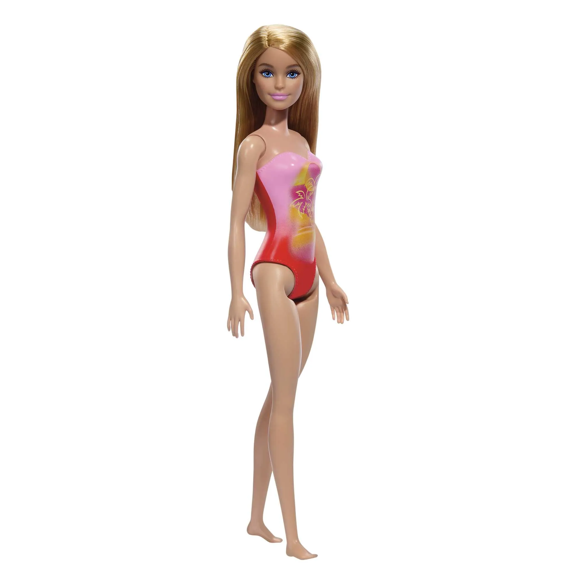 Barbie Fashion & Beauty Muñeca Playa con Traje de Baño Rosa