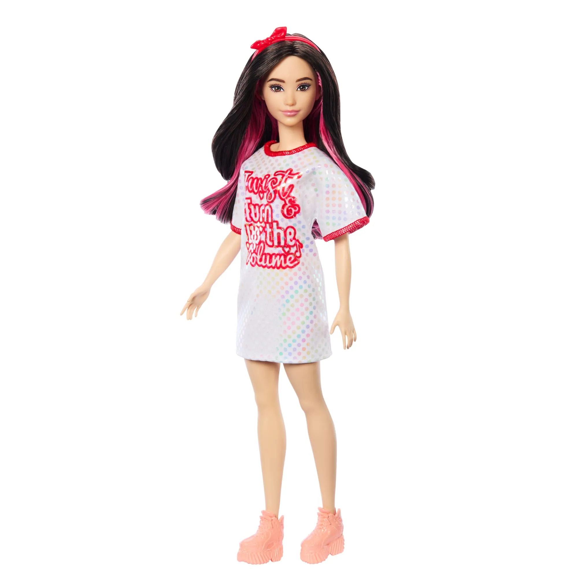 Barbie Fashionista Muñeca Playera Larga Estampada