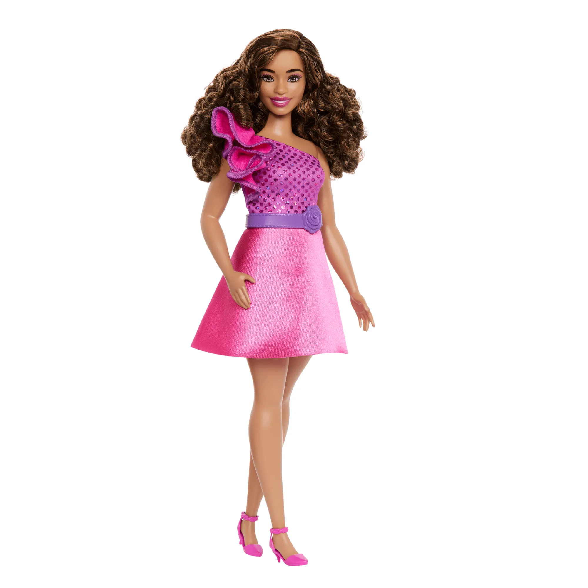 Barbie Fashionista Muñeca Vestido Rosa Brillante