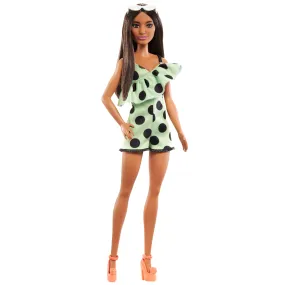 Barbie Fashionista Muñeca Vestido Verde y Lunares