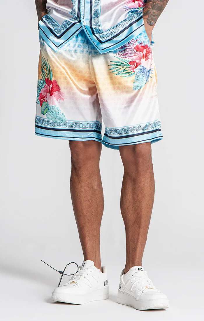 Blue Tropicana Shorts