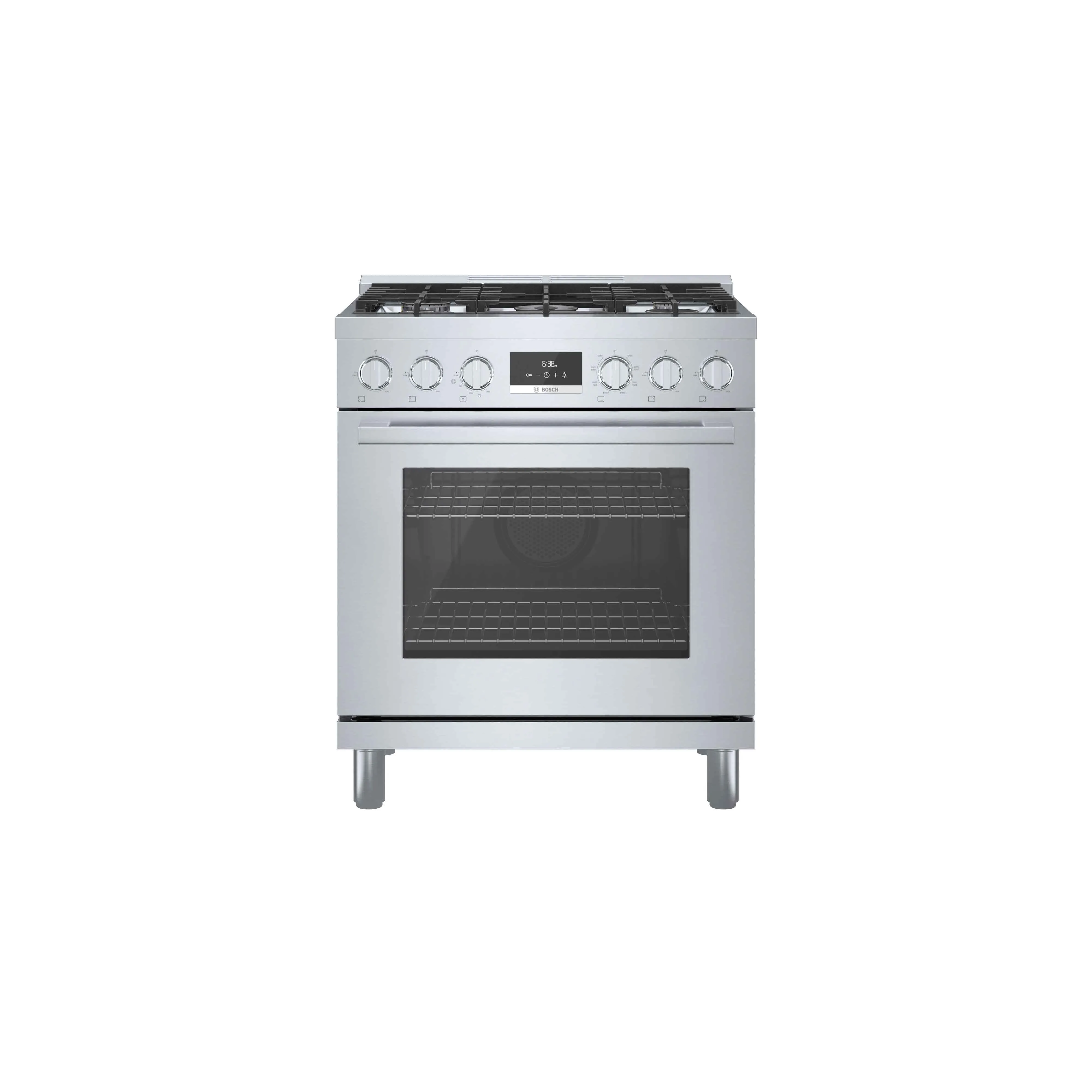 Bosch 30" Industrial Style Dual-Fuel Range Stainlesss Steel - HDS8055C