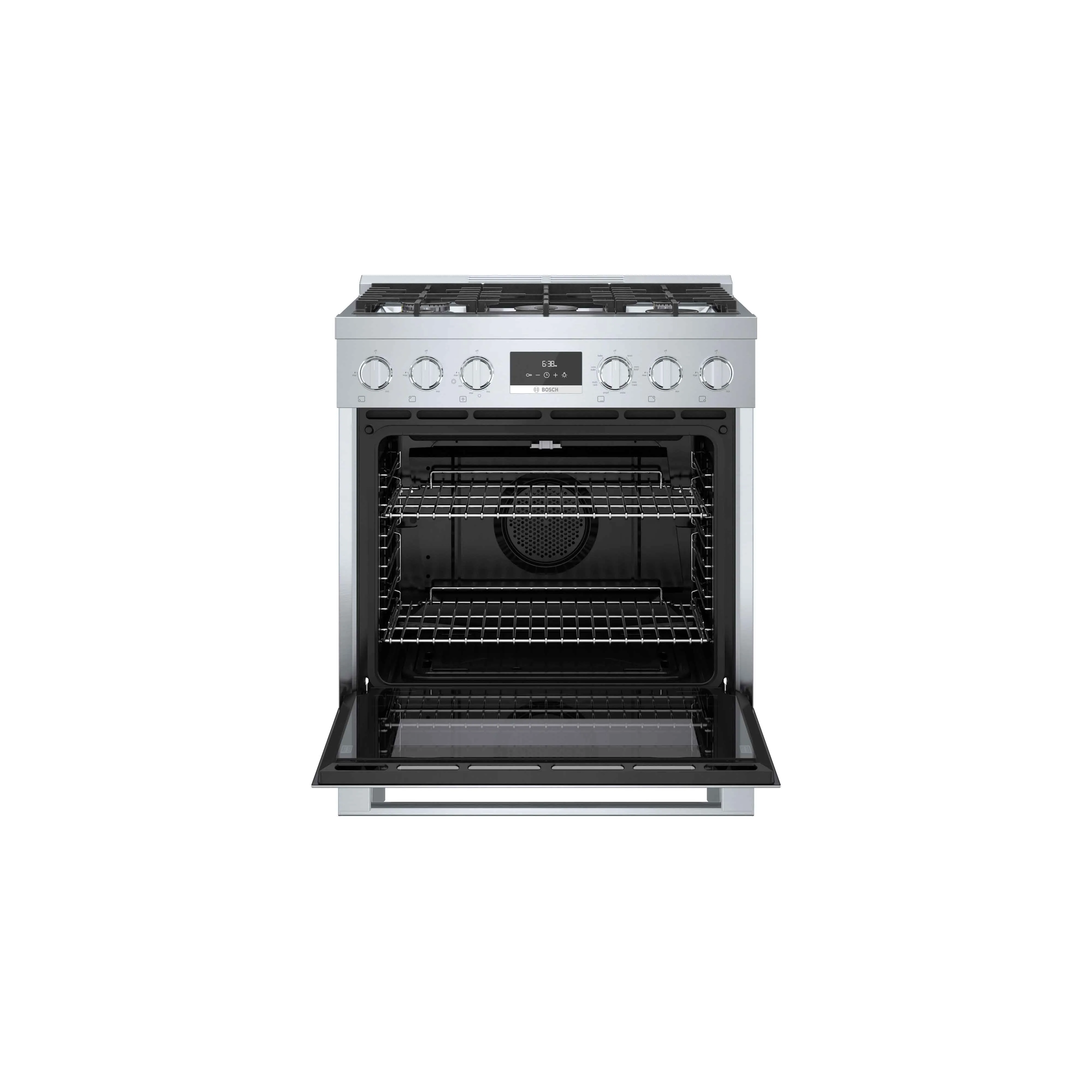 Bosch 30" Industrial Style Dual-Fuel Range Stainlesss Steel - HDS8055C