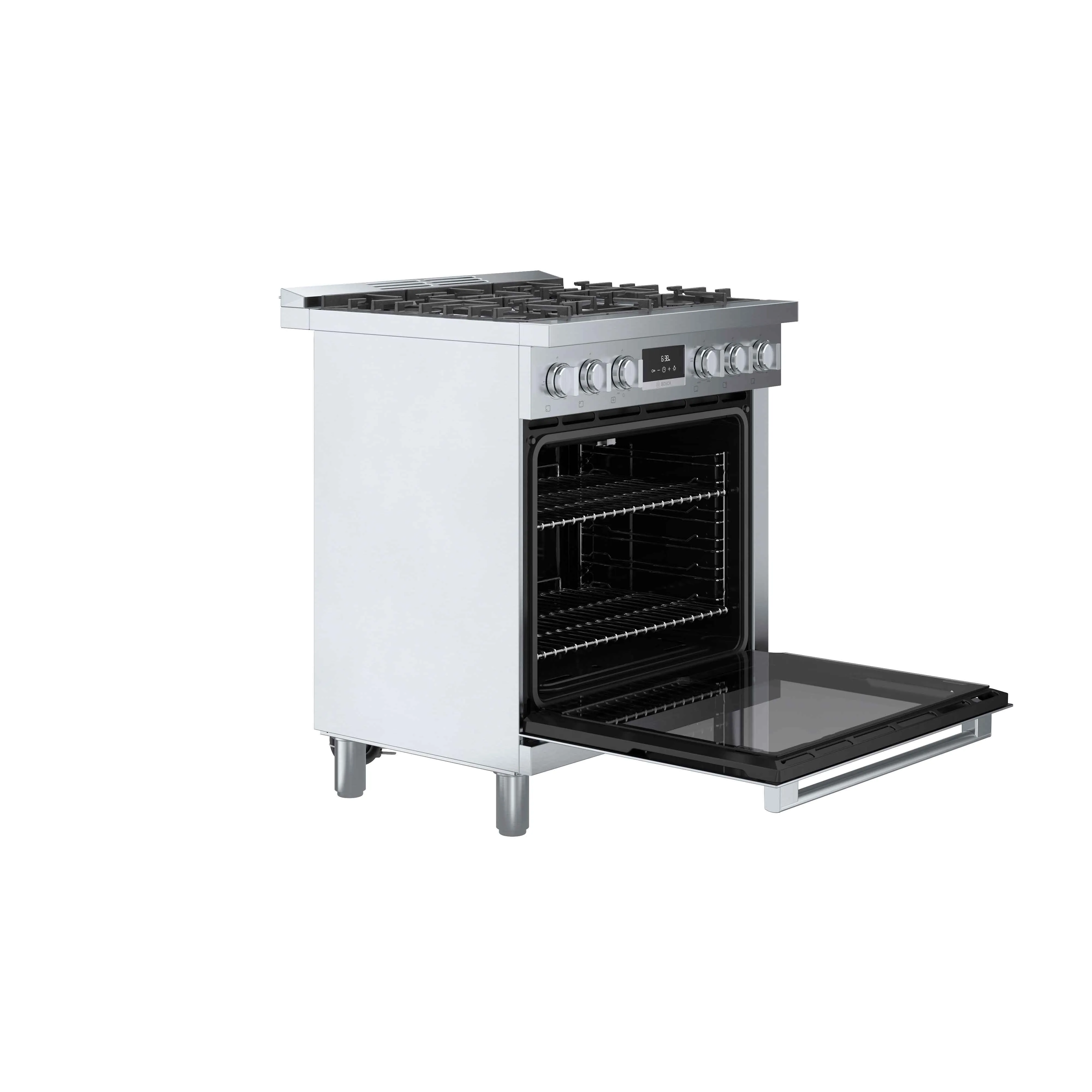 Bosch 30" Industrial Style Dual-Fuel Range Stainlesss Steel - HDS8055C