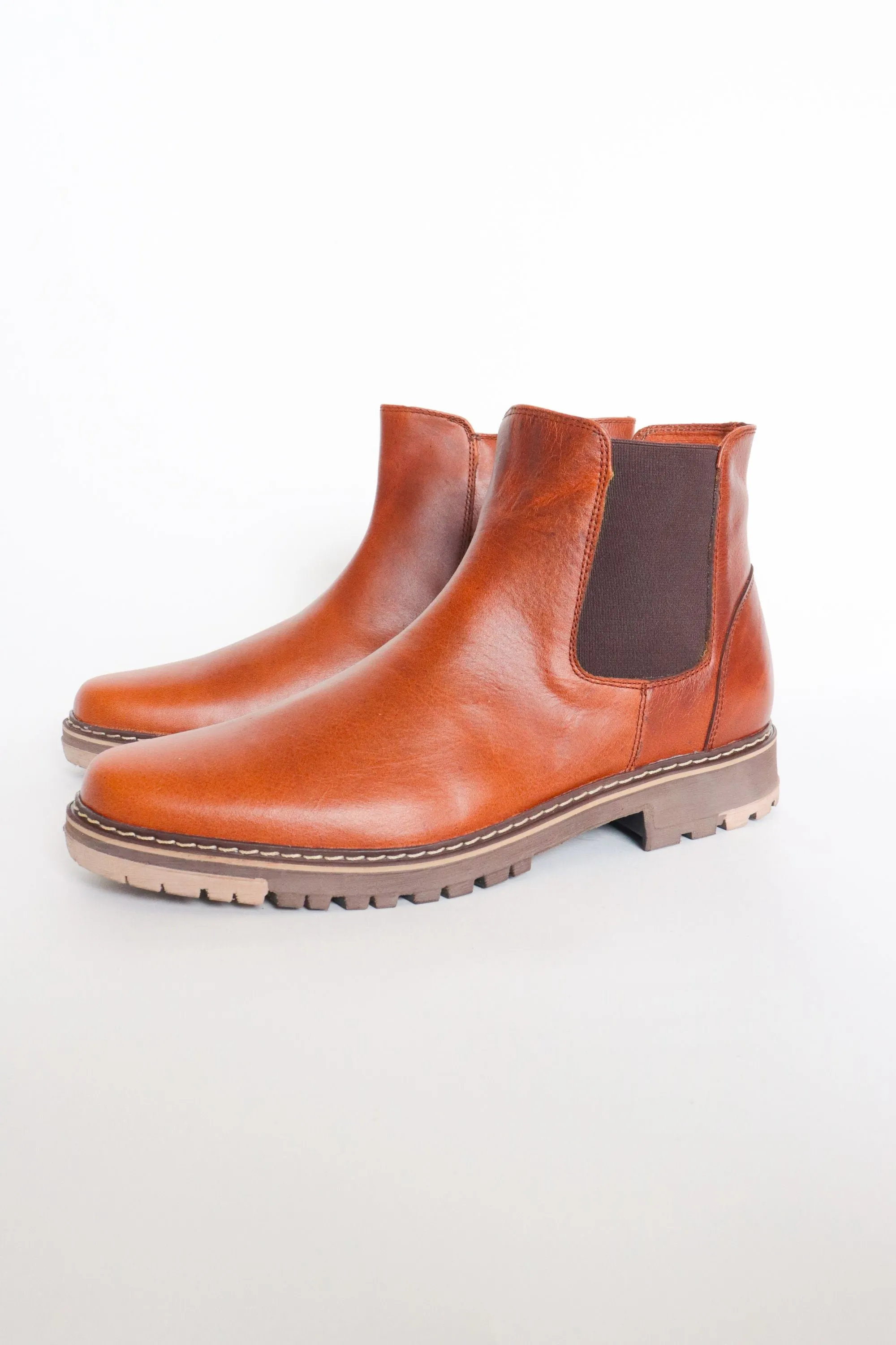 BOTAS CHELSEA STAMFORD DE CUERO MIEL PARA HOMBRE / REF: VRO 2142