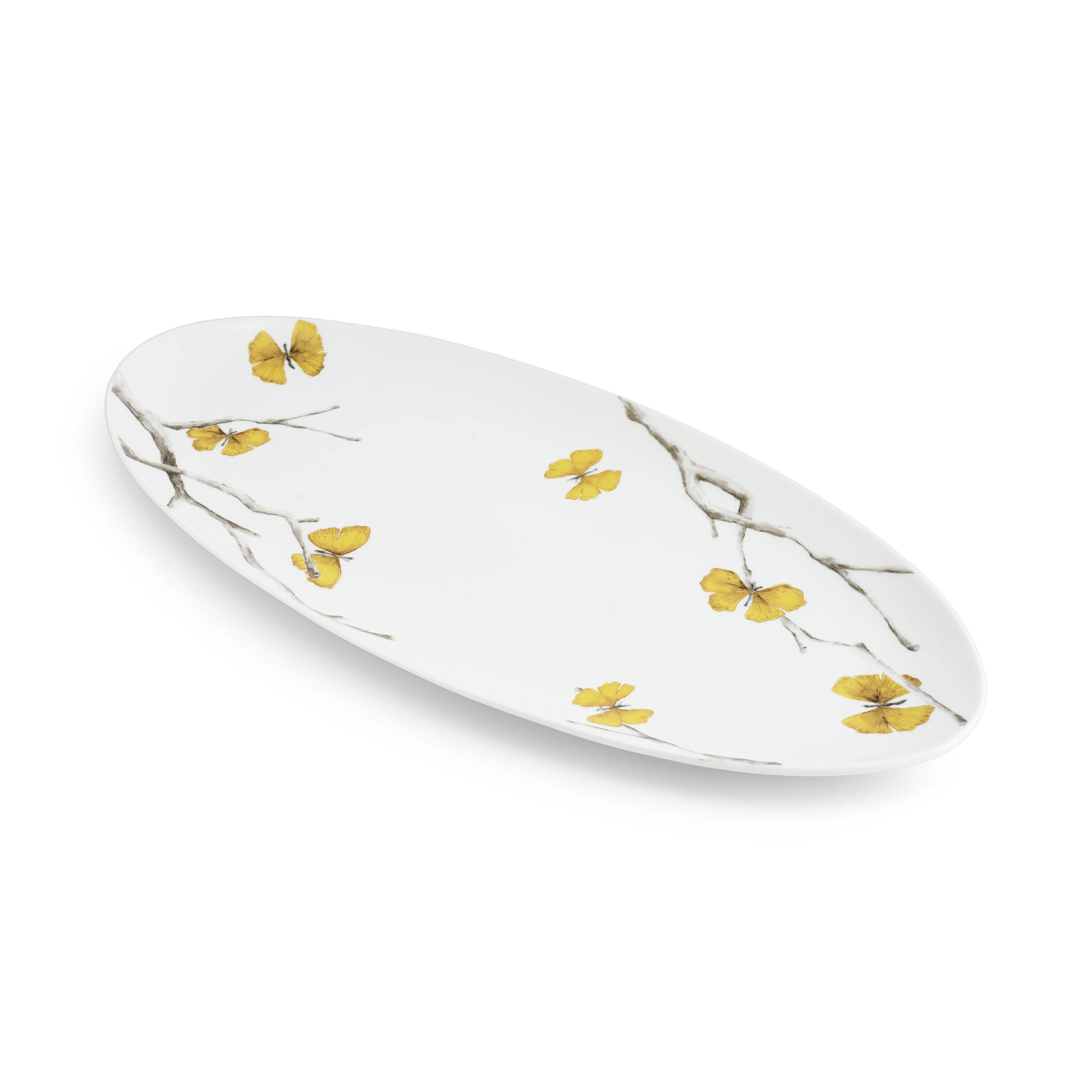 Butterfly Ginkgo Porcelain Platter