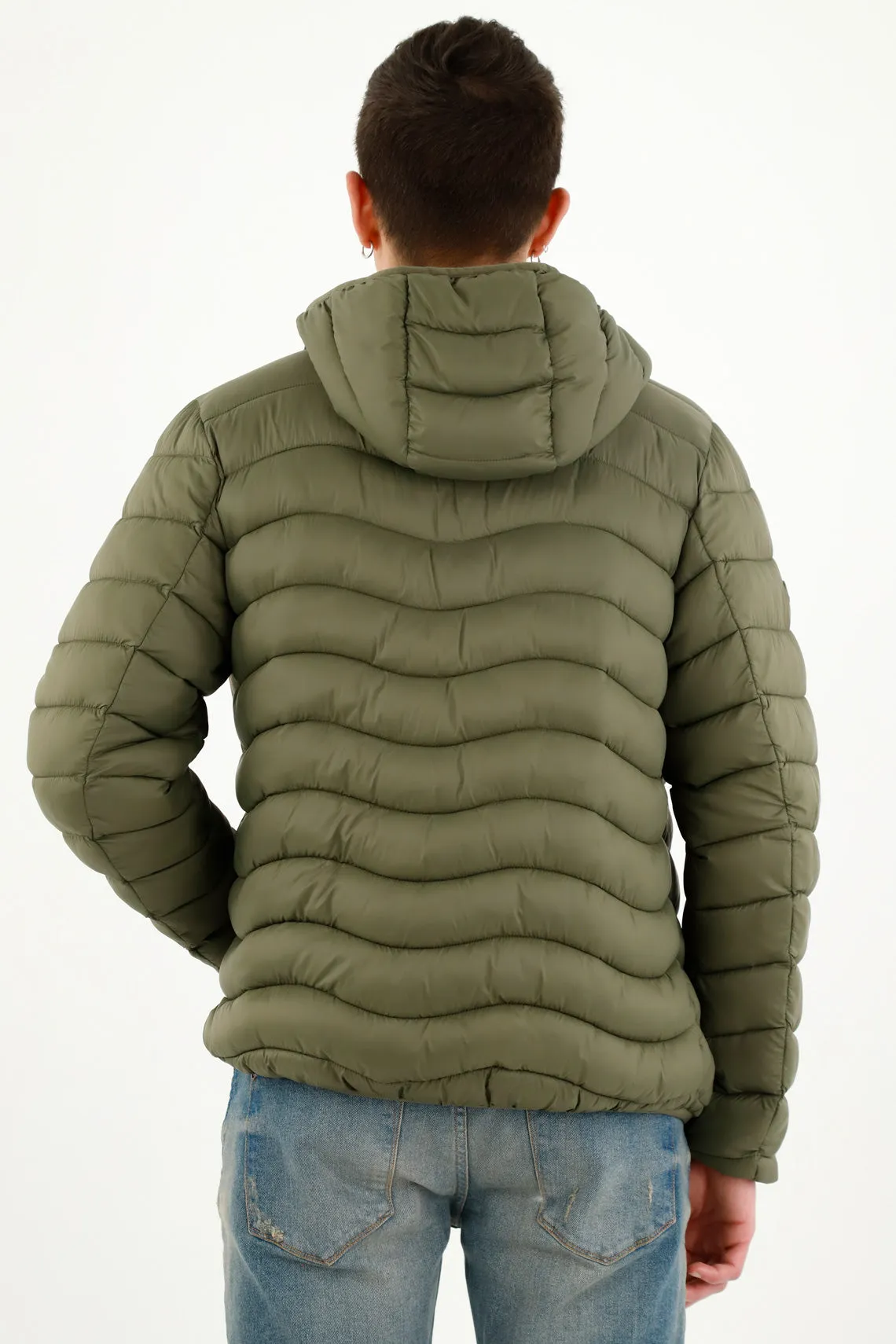 Chaqueta acolchada verde para hombre