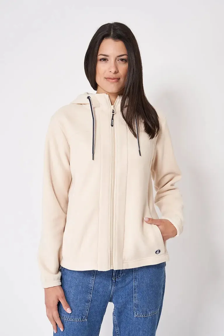 Chaqueta polar abierta con capucha