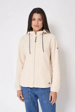 Chaqueta polar abierta con capucha