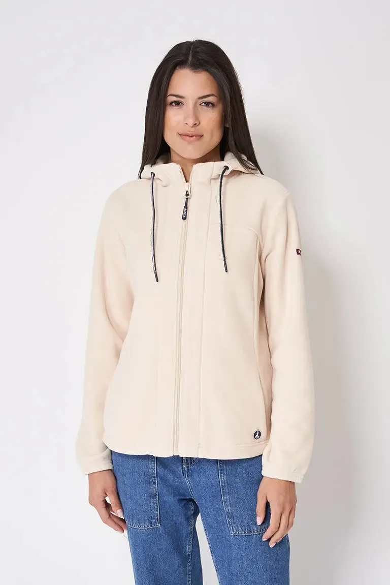 Chaqueta polar abierta con capucha