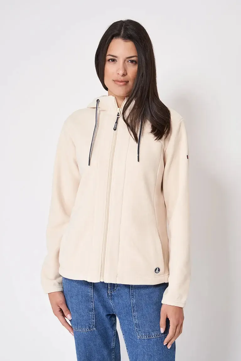 Chaqueta polar abierta con capucha