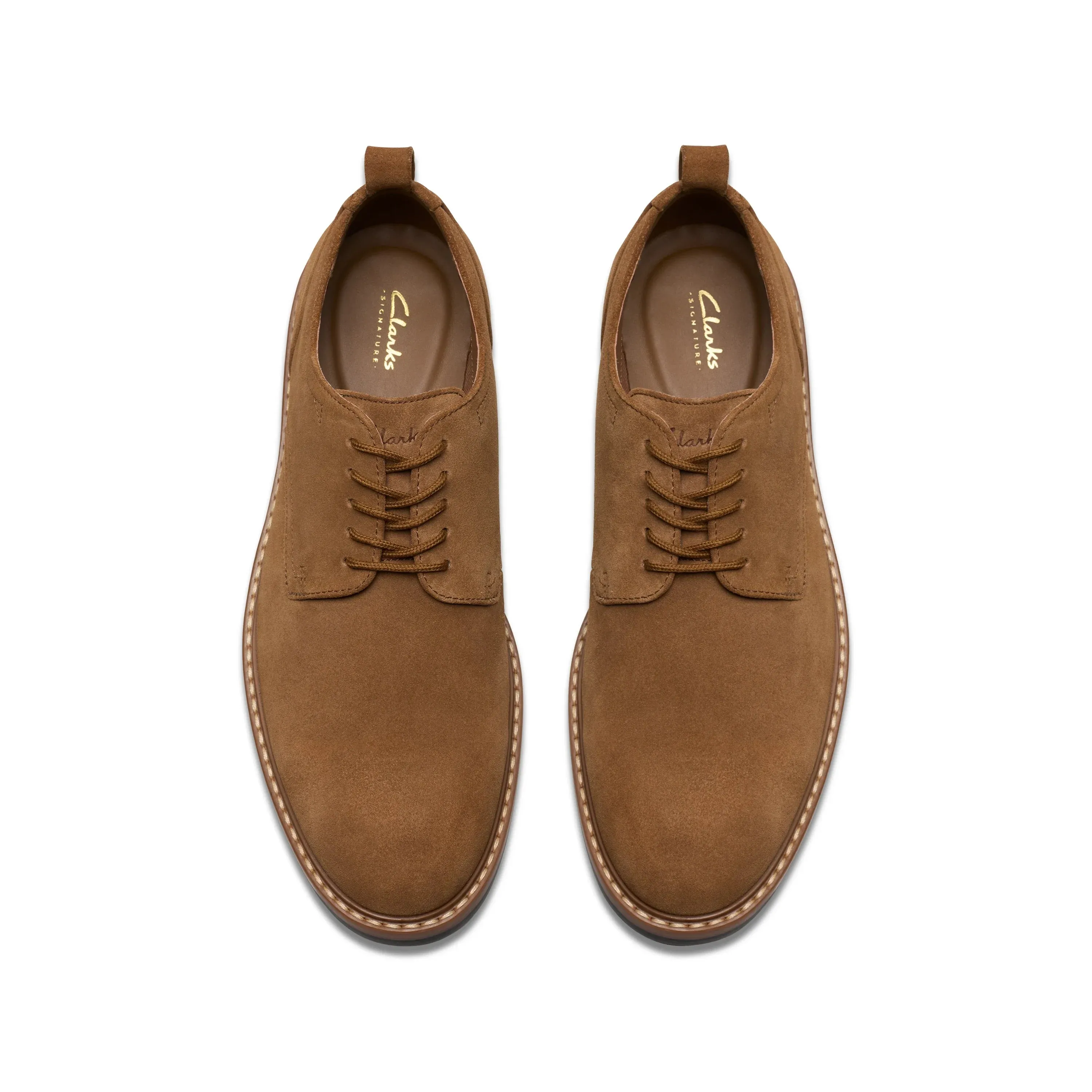 CLARKS | ZAPATOS CASUAL HOMBRE | ALDWIN LACE COLA SUEDE | MARRÓN