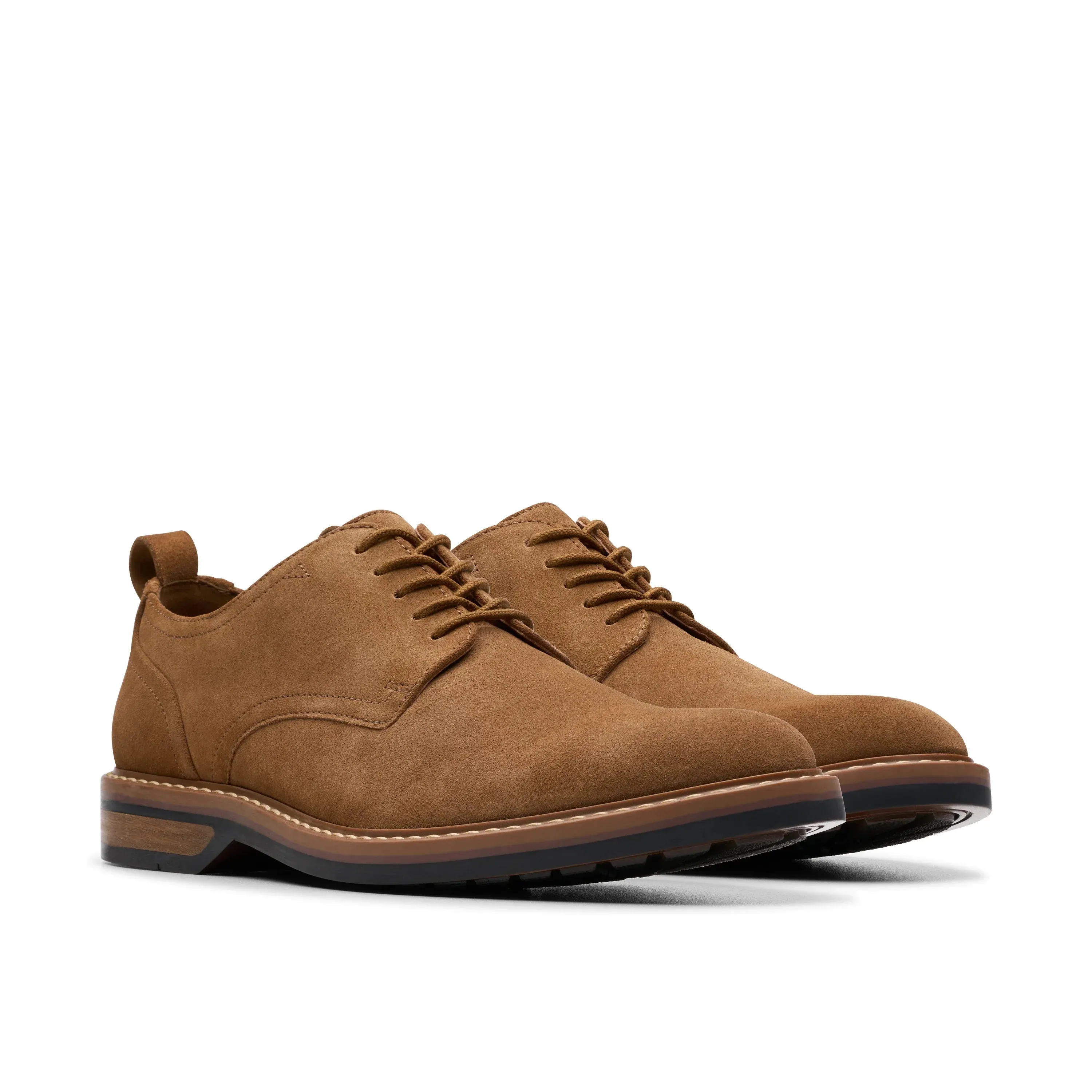 CLARKS | ZAPATOS CASUAL HOMBRE | ALDWIN LACE COLA SUEDE | MARRÓN