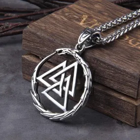 Collier Valknut avec dragon gardien des âmes