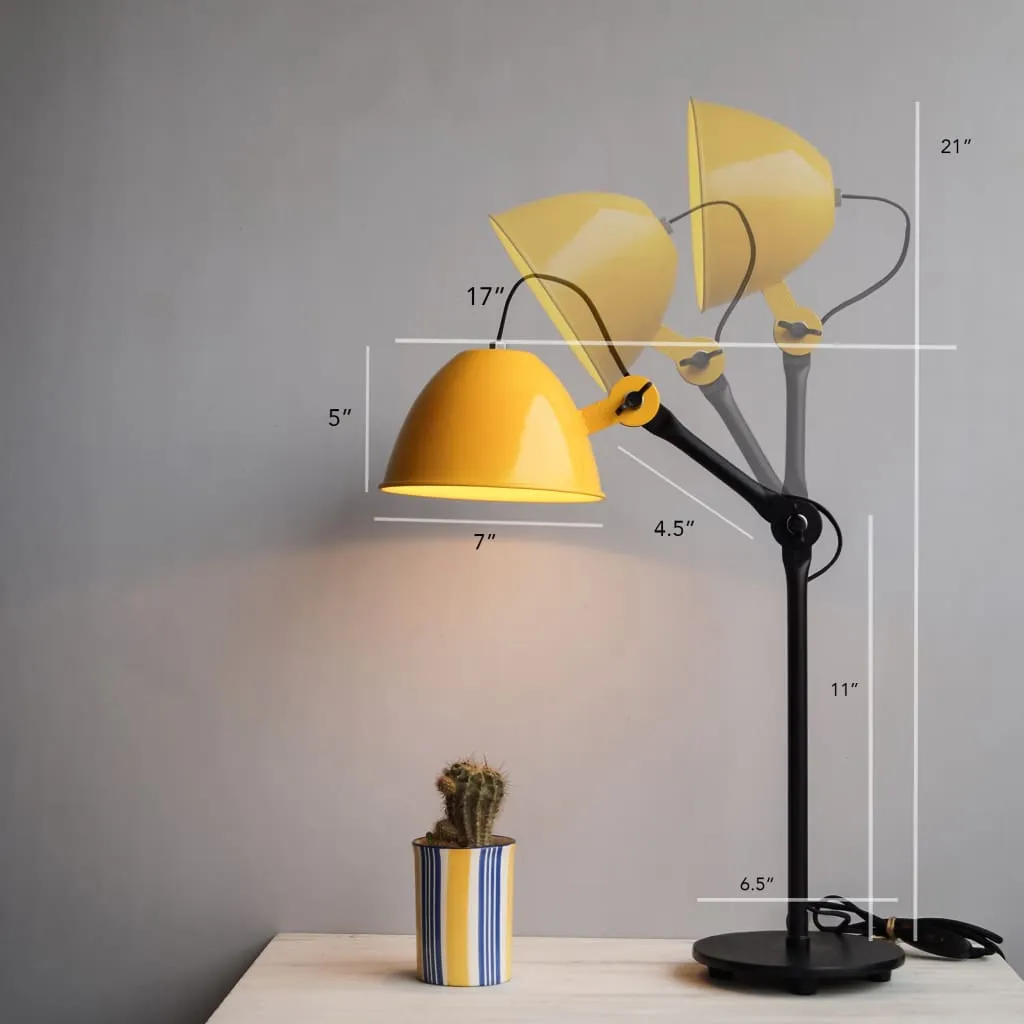 Fdl108 Swing-Arm Yellow Decorative Desk Lamp