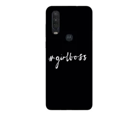 #GirlBoss Mobile Back Case for Moto One Action (Design - 266)