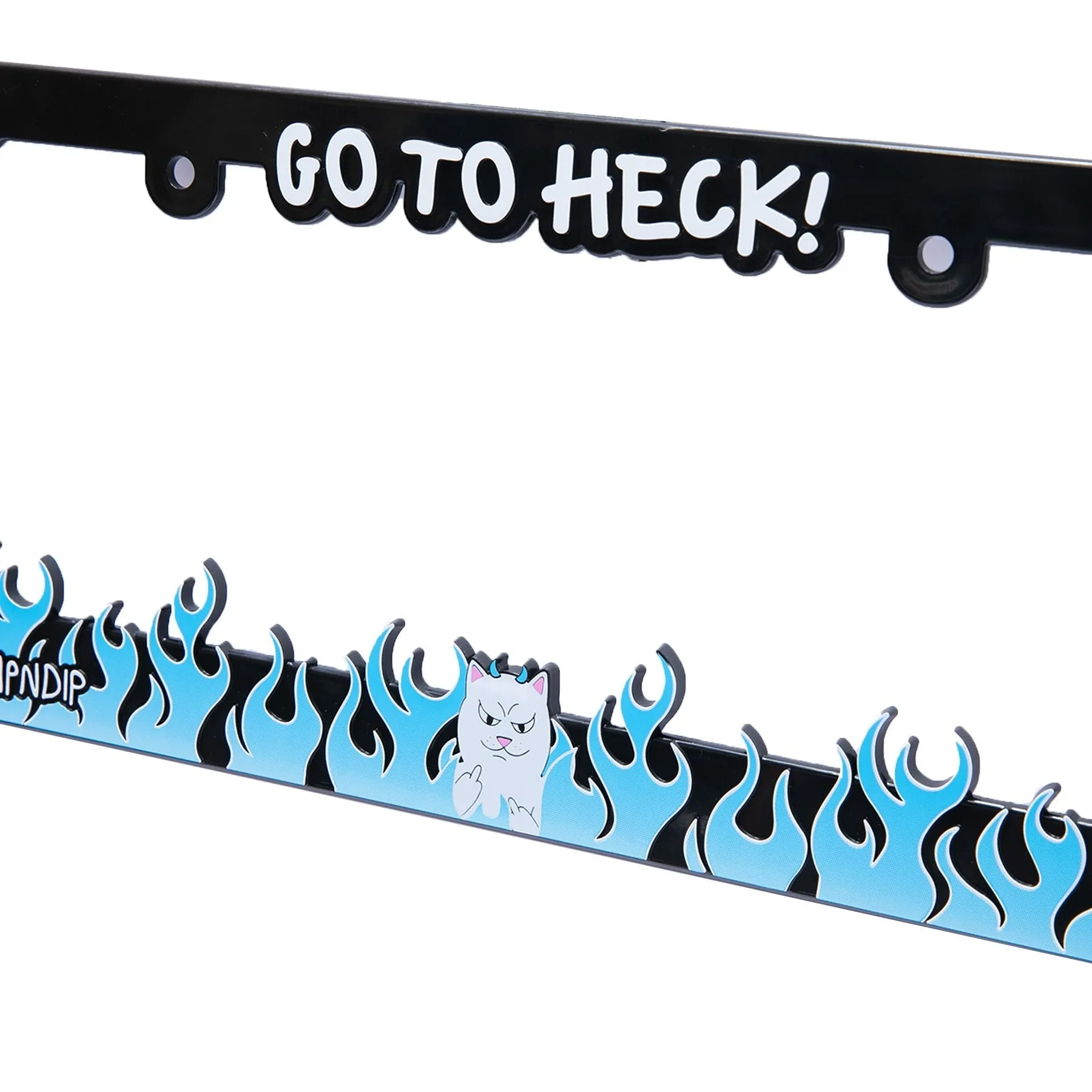 Go To Heck License Plate Frame (Black/Blue)