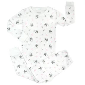 Kids Pandas Printed 2 Pieces Pajama | Girl