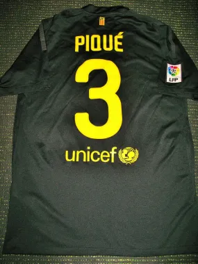 Pique Barcelona 2011 2012 Black Jersey Shirt Camiseta Trikot