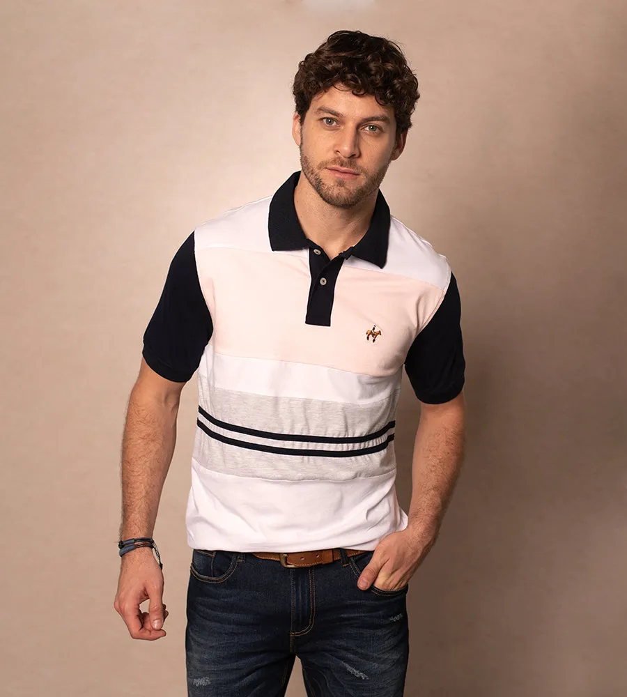 Polo Bloques Color Blanca Ref. 129041223