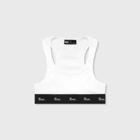 Ribbed Sports Top - White