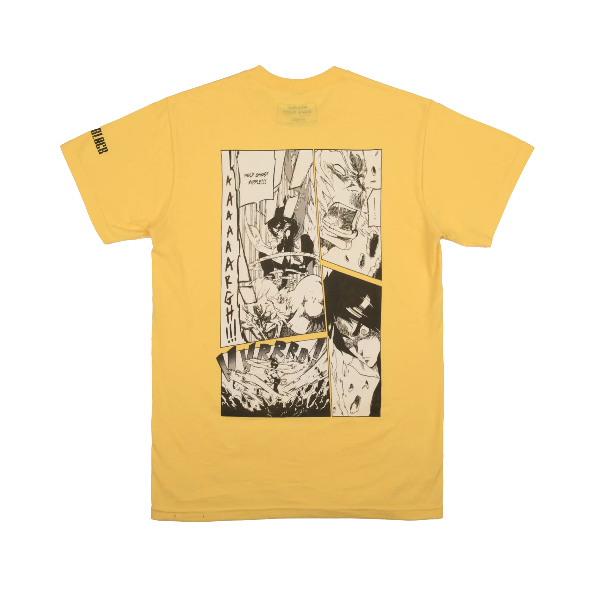 Sano Close Up with Fight Scene Yellow Tee