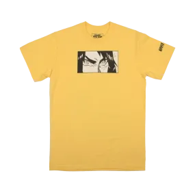 Sano Close Up with Fight Scene Yellow Tee